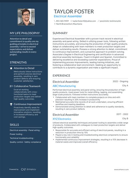 Assembler Resume Examples & Writing Tips (2024) · Resume.io.